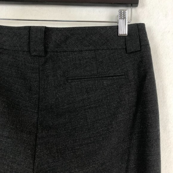 Express Women's Size 7/8R Dark Grey Wool Blend Hidden Fly Bootcut Trouser Pants - Picture 4 of 9
